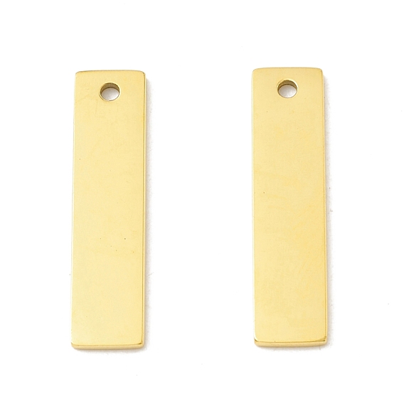 Ion Plating(IP) 304 Stainless Steel Pendants, Rectangle