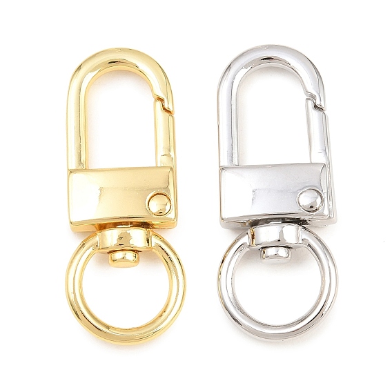 Alloy Swivel Claw Clasps, Swivel Snap Hook, Cadmium Free & Lead Free, Long-Lasting Plated, Rack Plating