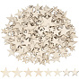 200Pcs 4 Styles Unfinished Wood Chips, Star