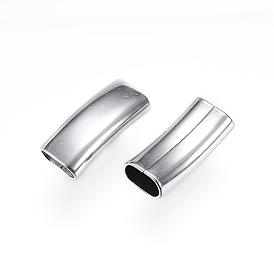 304 Stainless Steel Tube Beads, Carved