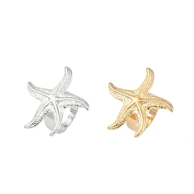 304 Stainless Steel Adjustable Rings for Women, Starfish