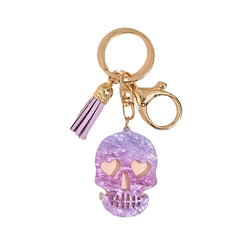 Acrylic Skull Tassel Keychain