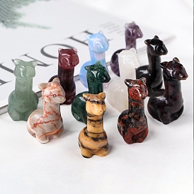Gemstone Display Decorations, Reiki Energy Stone Figurine, Alpaca/Llama