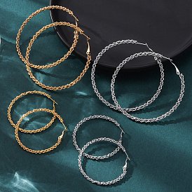 Серьги из 304 нержавеющей стали, Скрученное кольцо