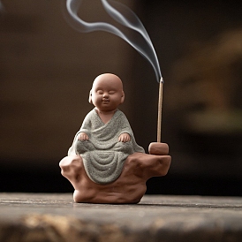 Monk Shape Porcelain Incense Burners,  Incense Holders, Home Office Teahouse Zen Buddhist Supplies