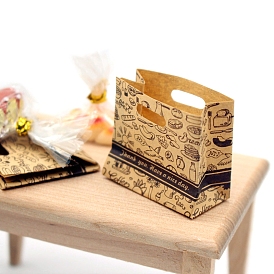 Mini Paper Shopping Bag Model, Micro Landscape Dollhouse Accessories, Pretending Prop Decorations