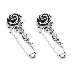 1пара булавок для килта из цинкового сплава, цветок розы