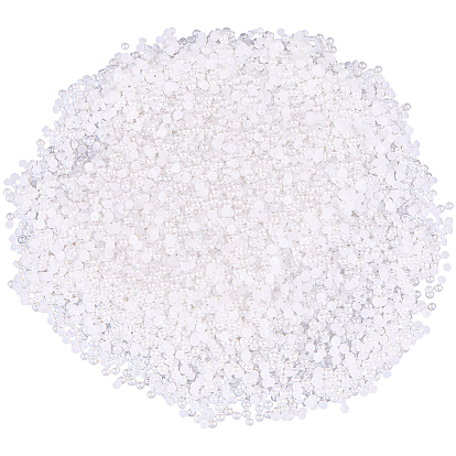 16000шт. АБС-пластиковые кабошоны, с имитацией жемчуга, полукруглый