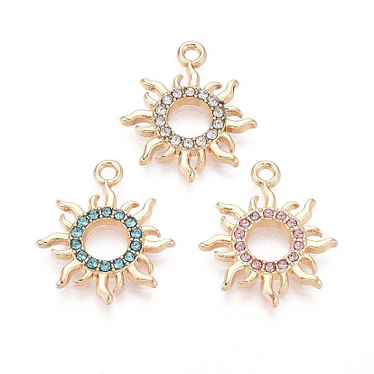 Подвески из сплава со стразами, солнечный луч, без кадмия, без никеля и без свинца, золотые / платиновые