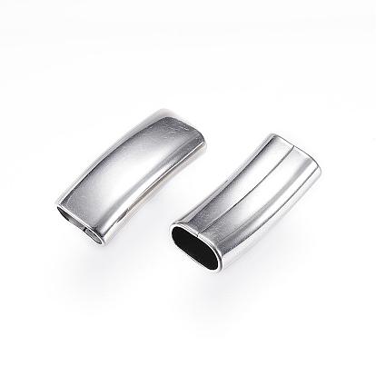 304 Stainless Steel Tube Beads, Carved