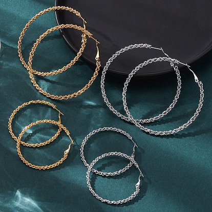 Серьги из 304 нержавеющей стали, Скрученное кольцо