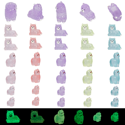 36 шт. 18 стили светящаяся смоляная альпака витринное украшение, для украшения рабочего стола домашнего офиса