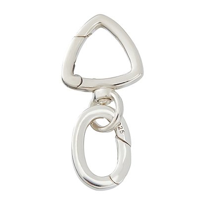 1 шт. 925 поворотные застежки из стерлингового серебра, 1pc 925 Кольца с пружинным затвором из стерлингового серебра