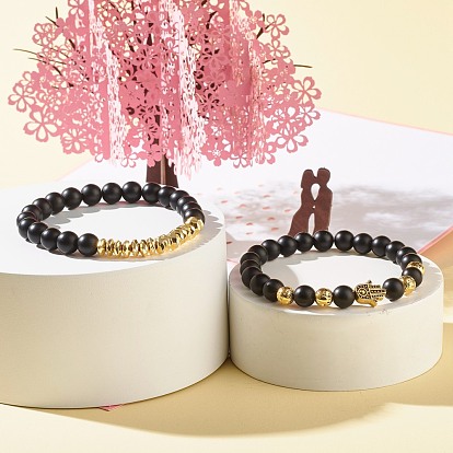 China Factory Natural Lava Rock Beads Stretch Bracelets, with