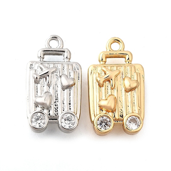 Латунные подвески, без кадмия, без никеля и без свинца, с кубического циркония, чемодан