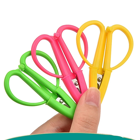 Ножницы из нержавеющей стали, ретро ножницы, с пластиковыми ручками, для шитья, рукоделие, вырезание из бумаги