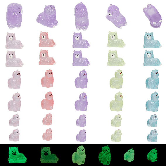 36 шт. 18 стили светящаяся смоляная альпака витринное украшение, для украшения рабочего стола домашнего офиса