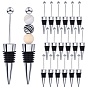 18Pcs Beadable Wine Stoppers, Aluminum Alloy with Rubber Wine Saver Bottle Stopper, Cone