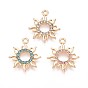Подвески из сплава со стразами, солнечный луч, без кадмия, без никеля и без свинца, золотые / платиновые