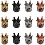 Rack Plating Brass Cubic Zirconia Beads, Long-Lasting Plated, Crown