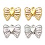 Alloy Enamel Pendants, Bowknot Charm