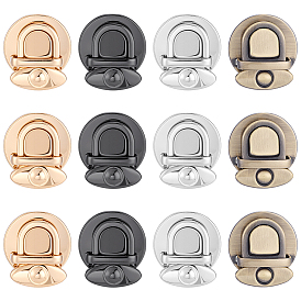 12 комплекты 4 цвета сплав сумка застежка-защелка, кошелек с застежкой на большой палец