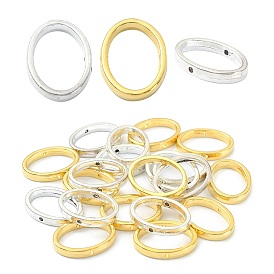 20шт 2 цвета оправы из бисера в тибетском стиле, без свинца и без кадмия, овальные