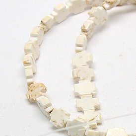 Geark Cross Natural Magnesite Beads Strands