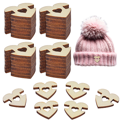 1-луночное деревянные пуговицы, вязаная шапка изготовление застежки инструмент шляпа, деревесиные