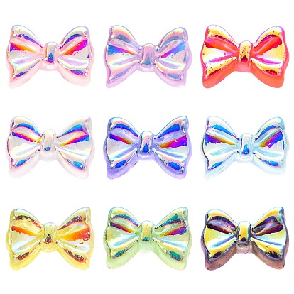 Cabochons en résine bowknot galvanisés, accessoires nail art de décoration