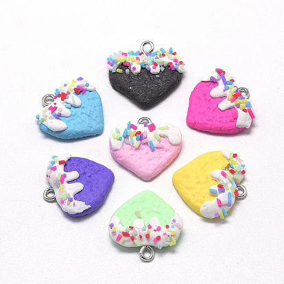 Полимерной глины ручной работы подвески, сердце