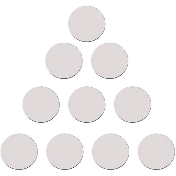 304 нержавеющей стали кабошонов, пустой тег, плоско-круглые