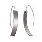 Ion Plating(IP) 304 Stainless Steel Dangle Earrings, Rectangle