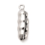 304 Stainless Steel Pendants, Pea Charms