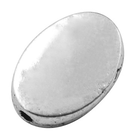 Abalorios de aleación de estilo tibetano, sin cadmio y níque y plomo, oval, 14x10x3 mm, agujero: 2 mm