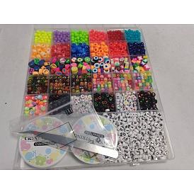 Kits para hacer pulseras y joyas con cuentas de arcilla polimérica y acrílica