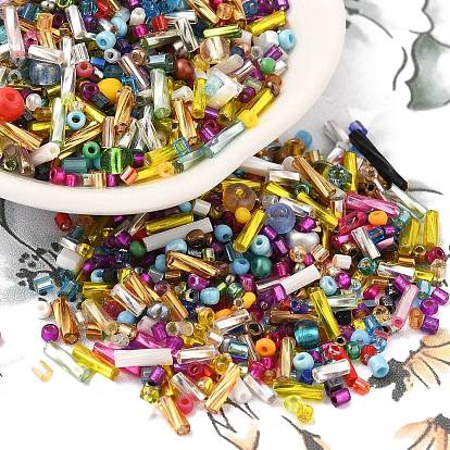 Стеклянные бусины, серебряная линия