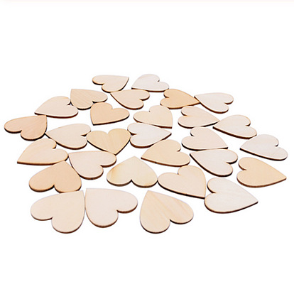 Unfinished Wooden Heart Decoration Sheet, for Craft Home Wedding Party Decorations