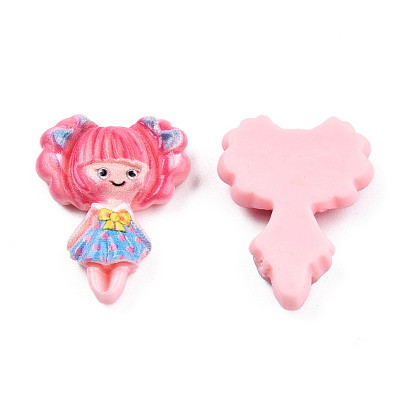 Opaque Resin Cabochons, Girl