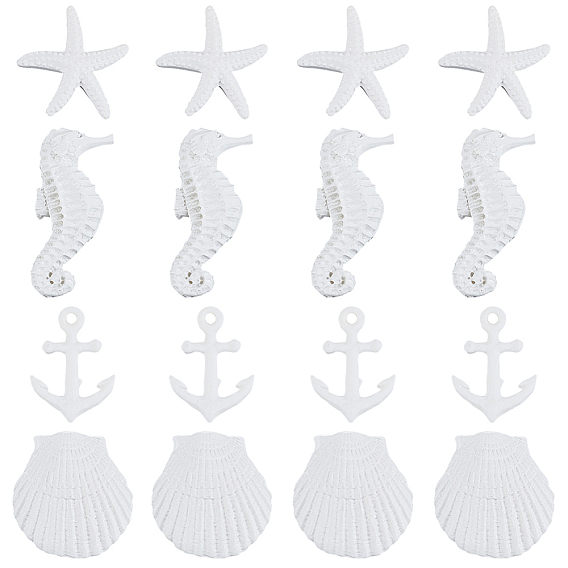 20 шт 4 стили кабошоны из смолы, разнообразные