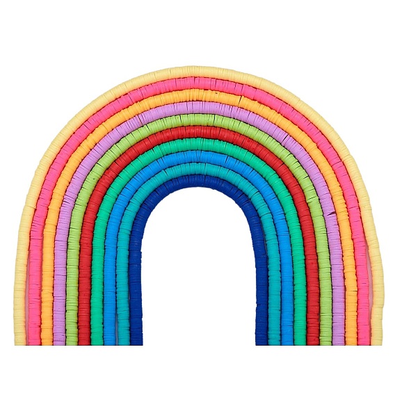 10 нити 10 цвета плоские круглые бусины из полимерной глины ручной работы, диск хейши бусины для гавайских серег браслет ожерелья ювелирных изделий