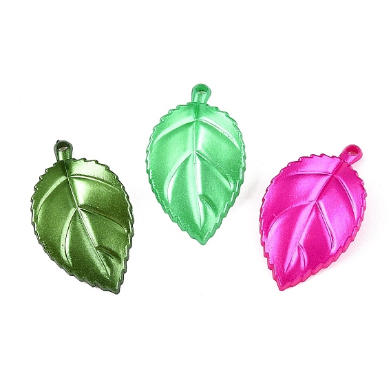 Непрозрачные акриловые подвески, жемчужные, очарование листа