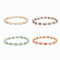 Glass Pearl & Column Beaded Stretch Bracelet for Women