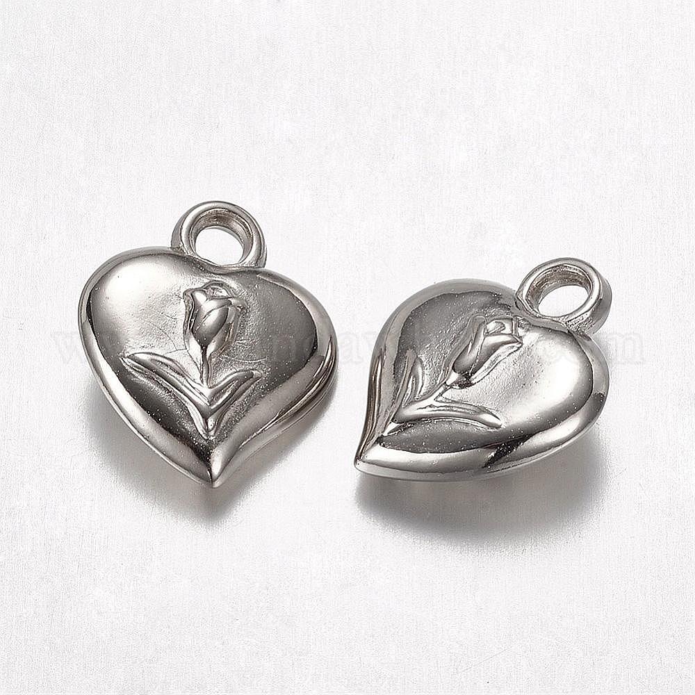plastic heart charms
