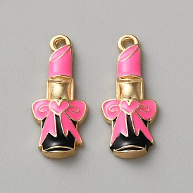 10 шт. Подвески из сплава эмали, золотые, губа/шляпа/туфли на высоком каблуке/помада