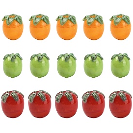 15Stück 3Farben handgefertigte Lampwork Emaille Perlen, Tomate