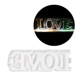 DIY Decorations Silicone Molds, Resin Casting Molds, For UV Resin, Epoxy Resin Craft Making, Word LOVE