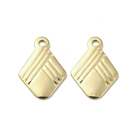 304 Stainless Steel Charms, Rhombus Charms