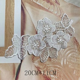 Компьютеризированная вышивка тканью утюжок на / шить на заплатках, аксессуары для костюма, аппликация, цветок