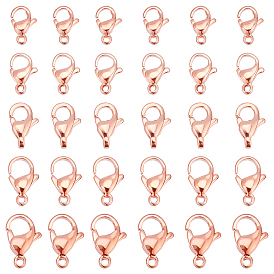30Pcs 5 Style 304 Stainless Steel Lobster Claw Clasps